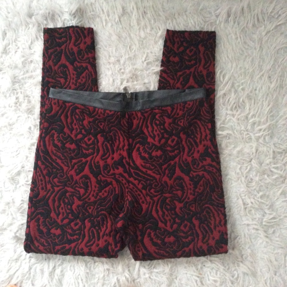 Classy unique red and black dress pants